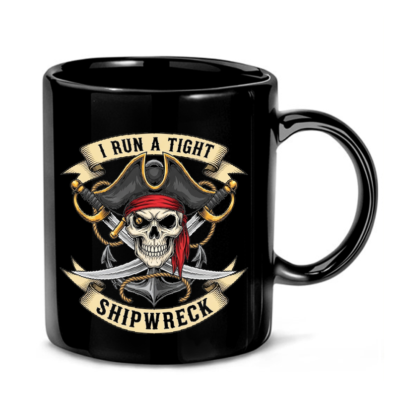 Pirate Skull Shipwreck Design Mug