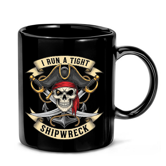 Pirate Skull Shipwreck Design Mug