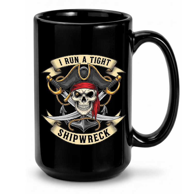 Pirate Skull Shipwreck Design Mug