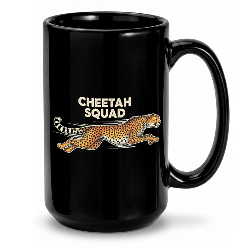 Running Cheetah Squad Graphic Mug