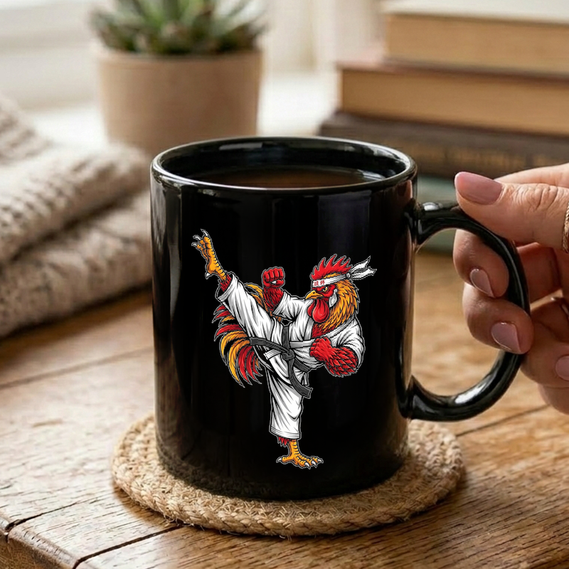 Rooster Martial Arts Kick Mug