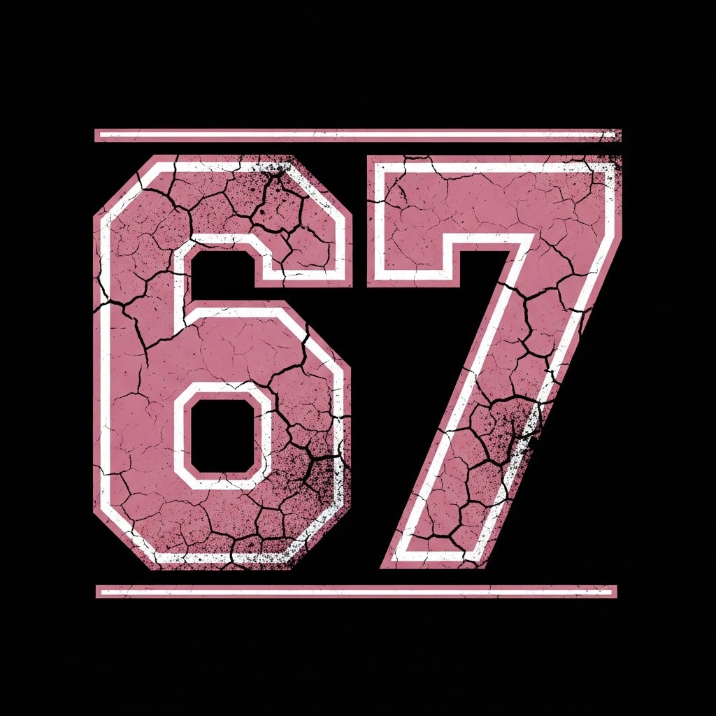 Vintage Pink Number 67 Mug