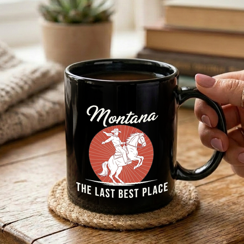 Montana Cowboy Silhouette Mug