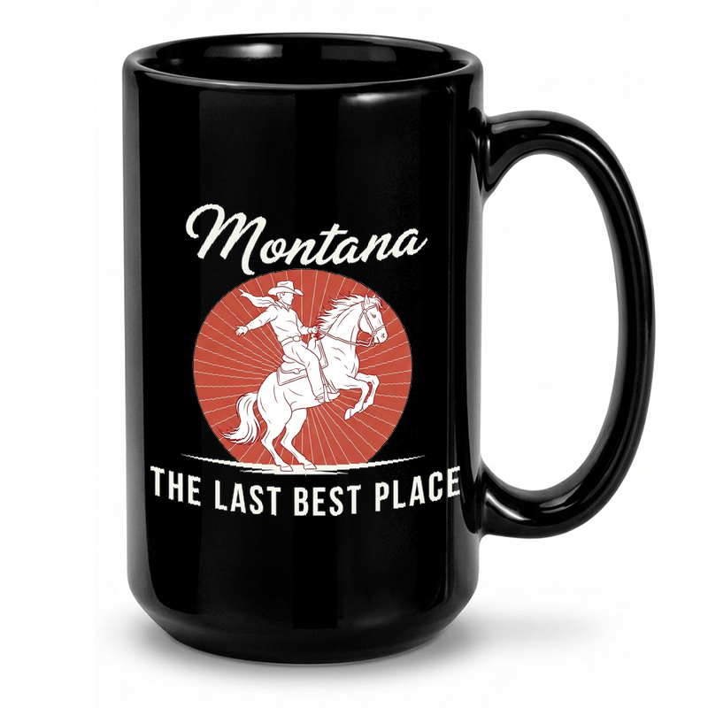 Montana Cowboy Silhouette Mug
