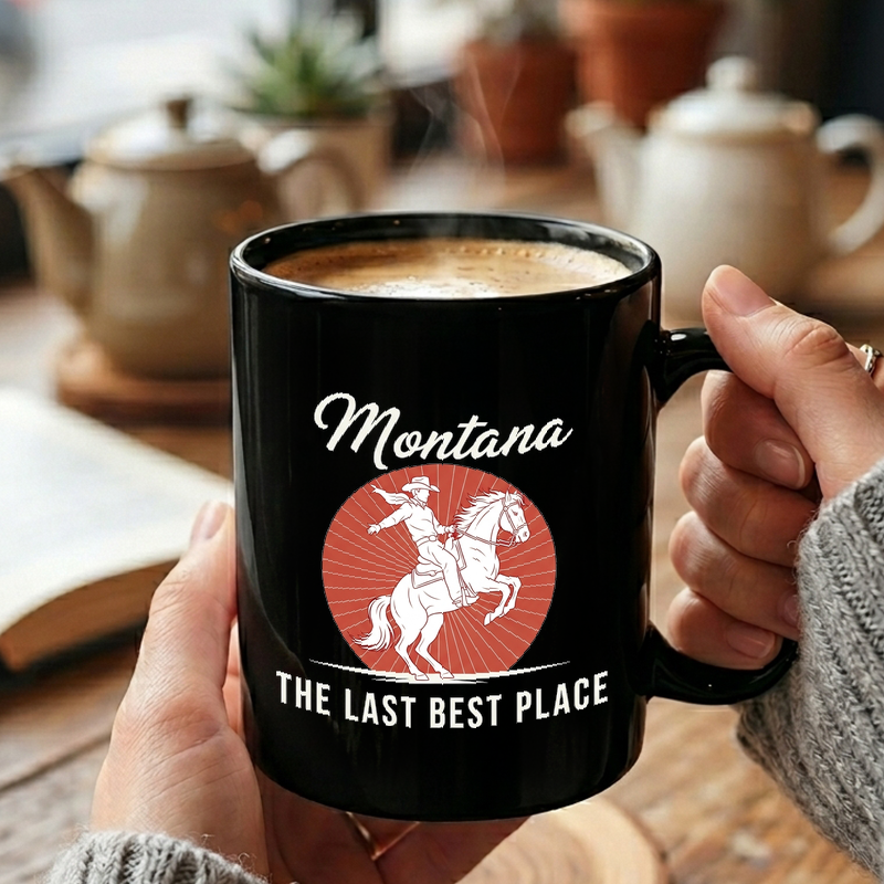 Montana Cowboy Silhouette Mug