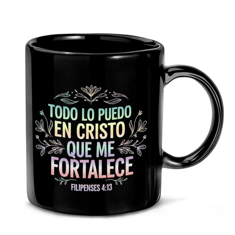 Iridescent Faith Quote Design Mug