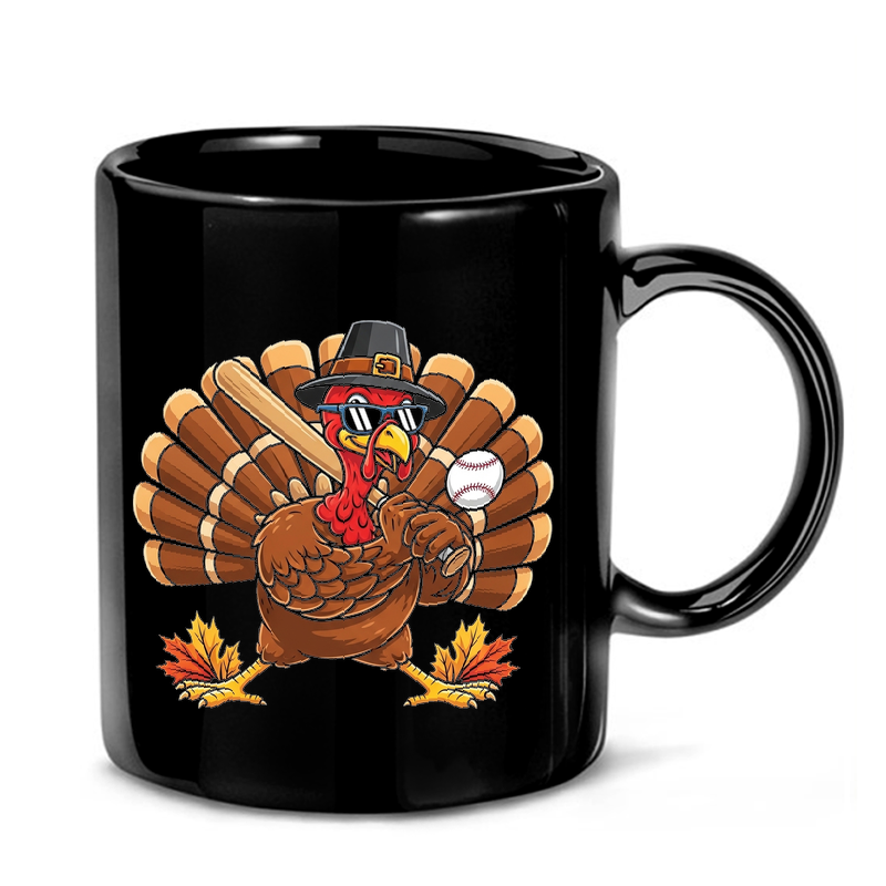 Baseball Turkey Thanksgiving Mug