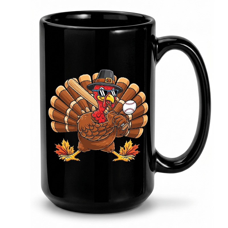 Baseball Turkey Thanksgiving Mug