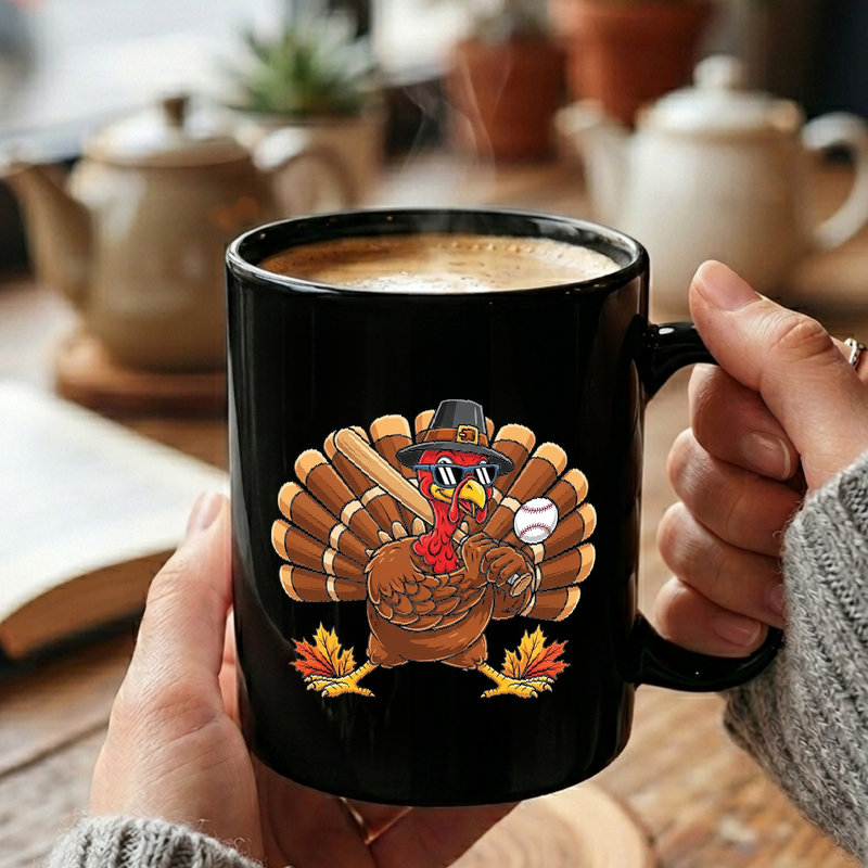 Baseball Turkey Thanksgiving Mug