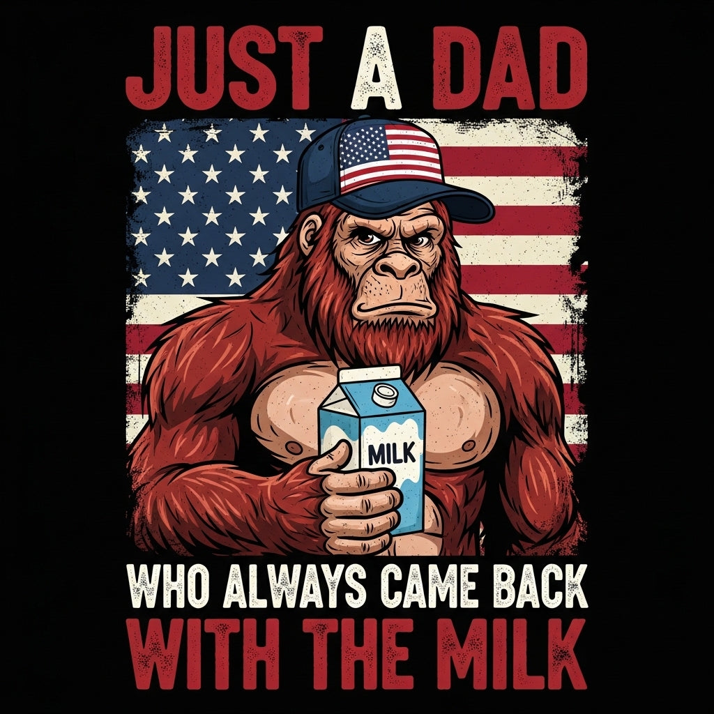 Patriotic Bigfoot Milk Cartoon Mug