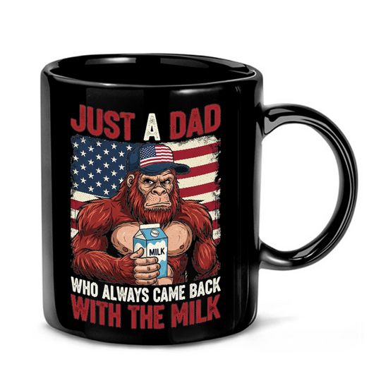 Patriotic Bigfoot Milk Cartoon Mug