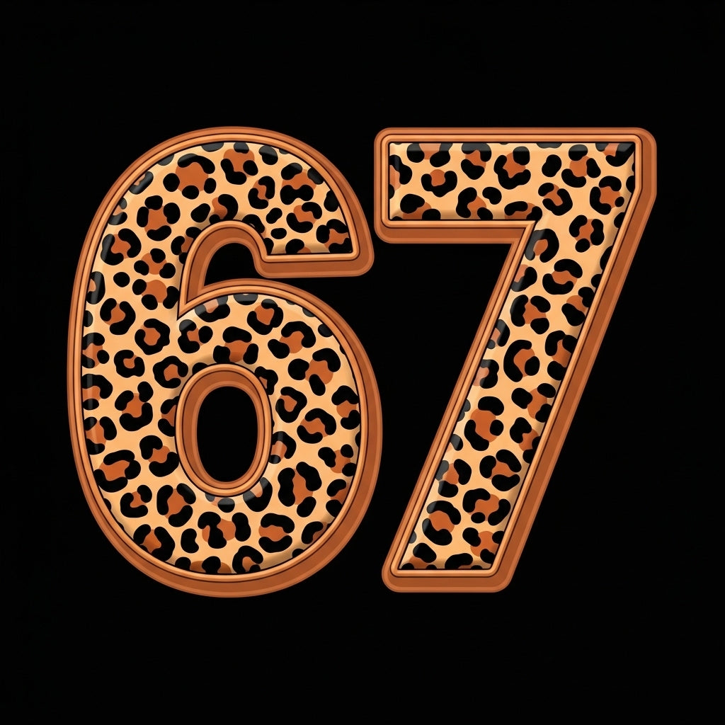 Leopard Print Number 67 Mug
