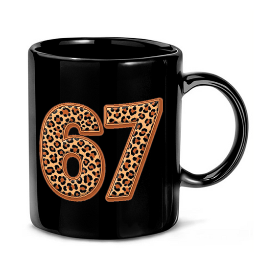 Leopard Print Number 67 Mug