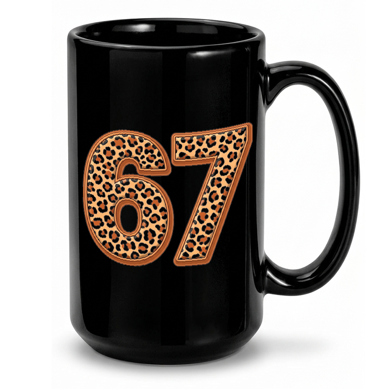 Leopard Print Number 67 Mug
