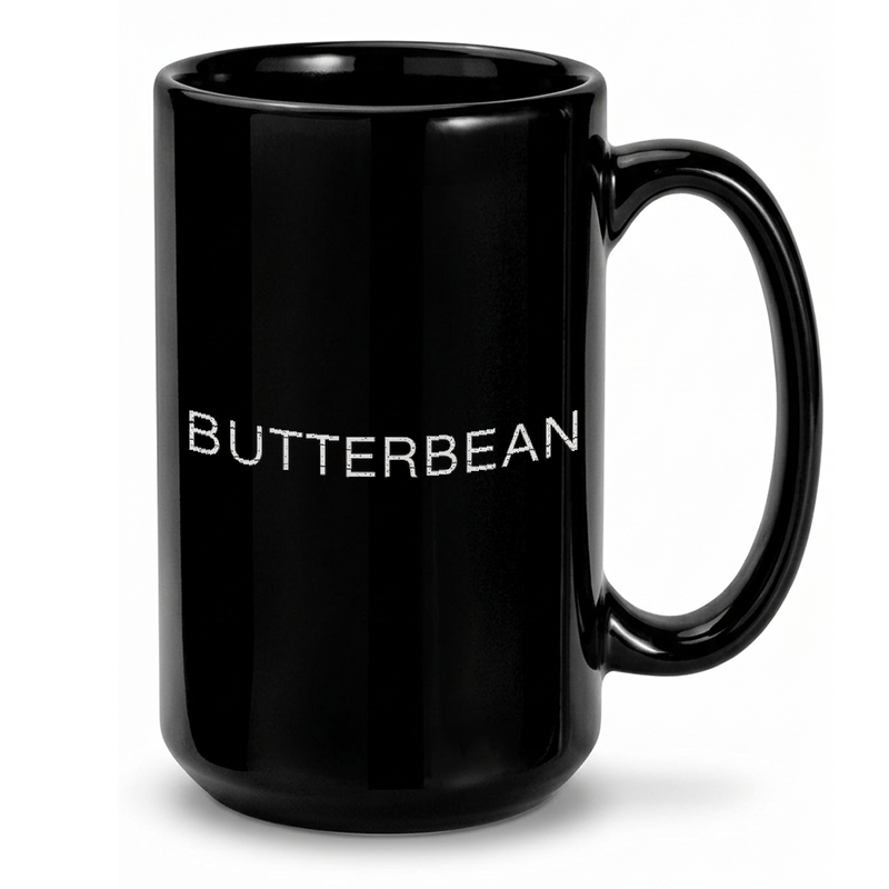 Distressed Butterbean Typography Mug