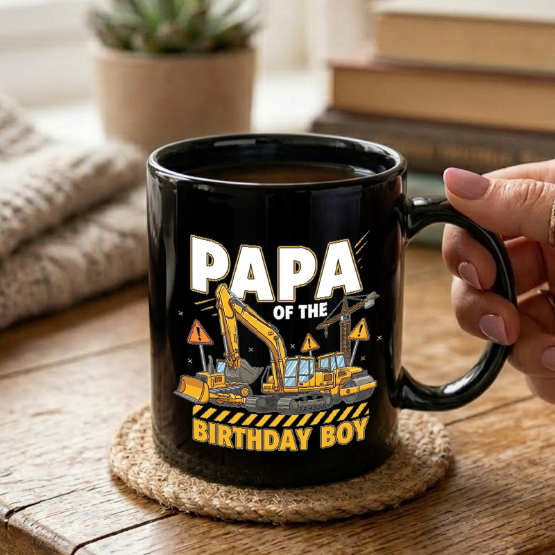 Excavator Birthday Boy Design Mug