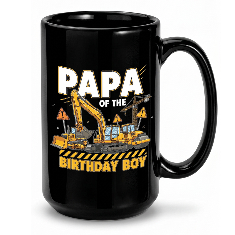 Excavator Birthday Boy Design Mug