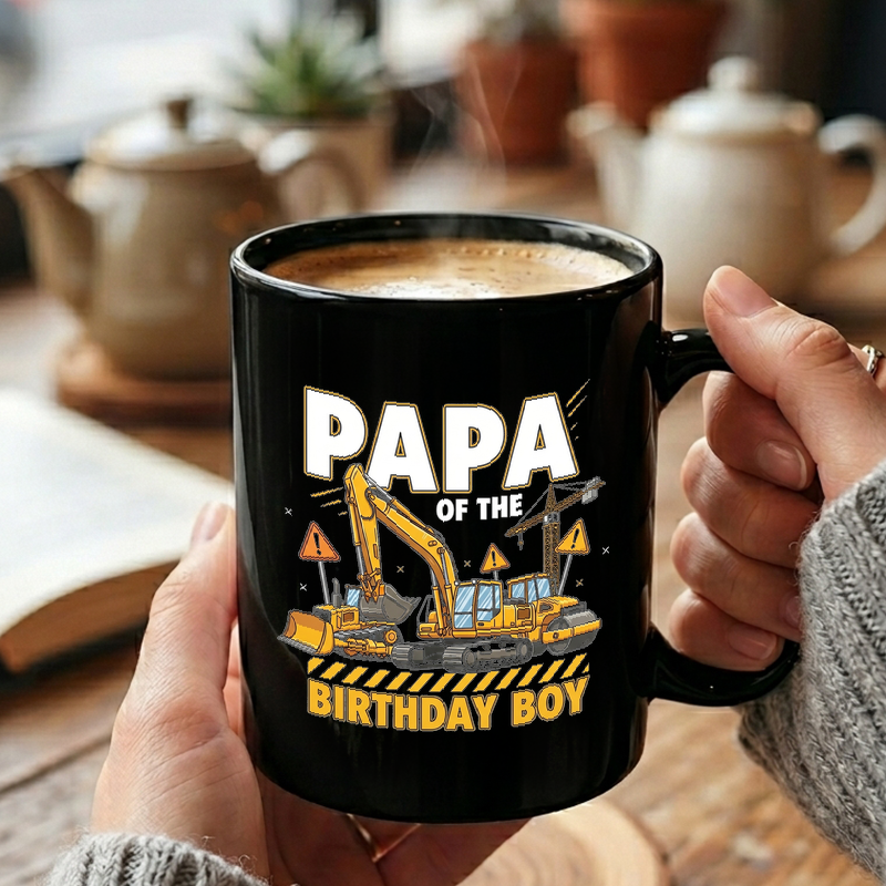 Excavator Birthday Boy Design Mug