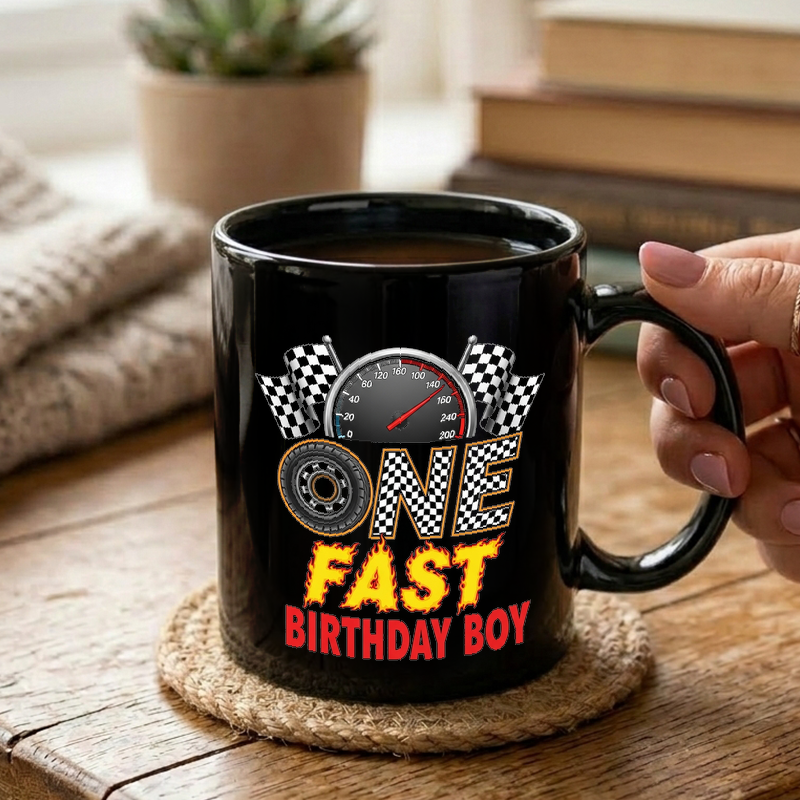 Racing Speedometer Birthday Design Mug