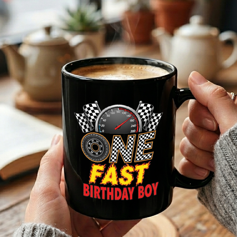 Racing Speedometer Birthday Design Mug
