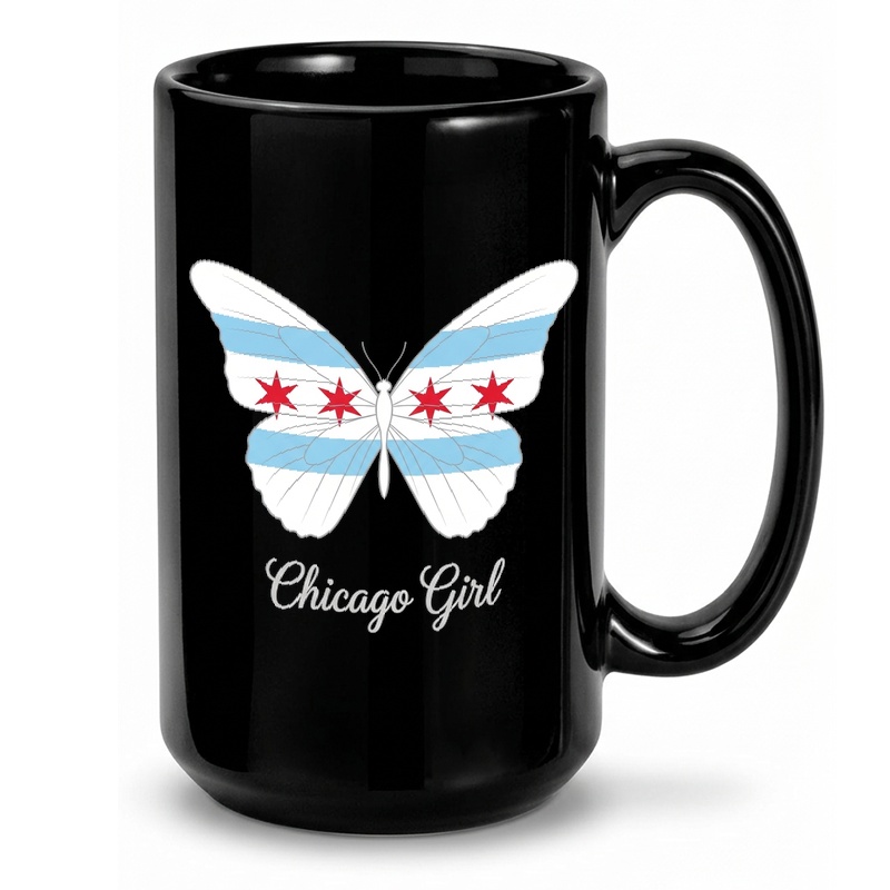Chicago Butterfly Flag Design Mug
