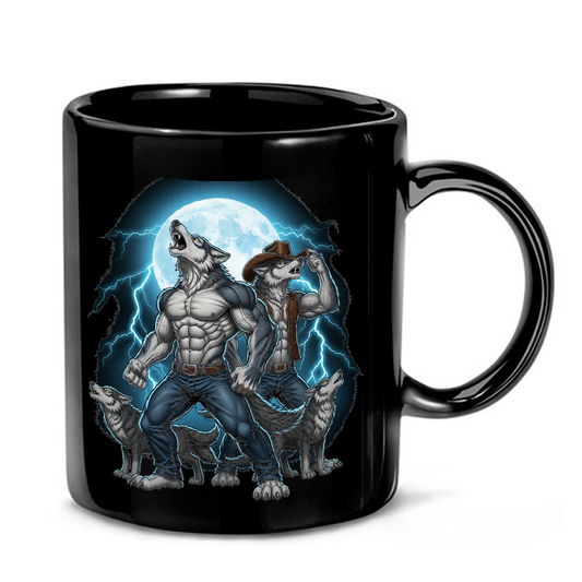 Howling Wolves Full Moon Mug