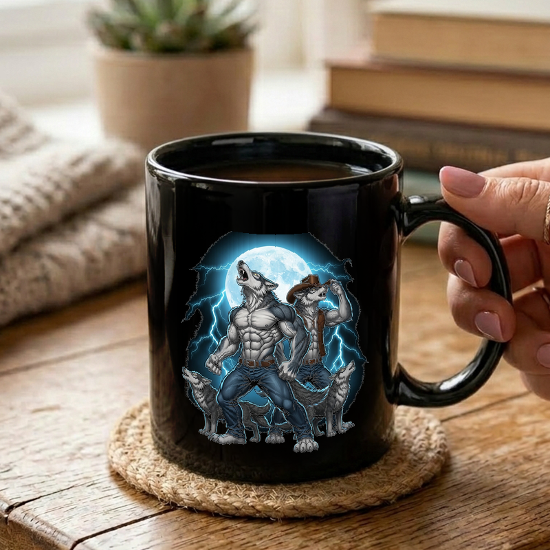 Howling Wolves Full Moon Mug
