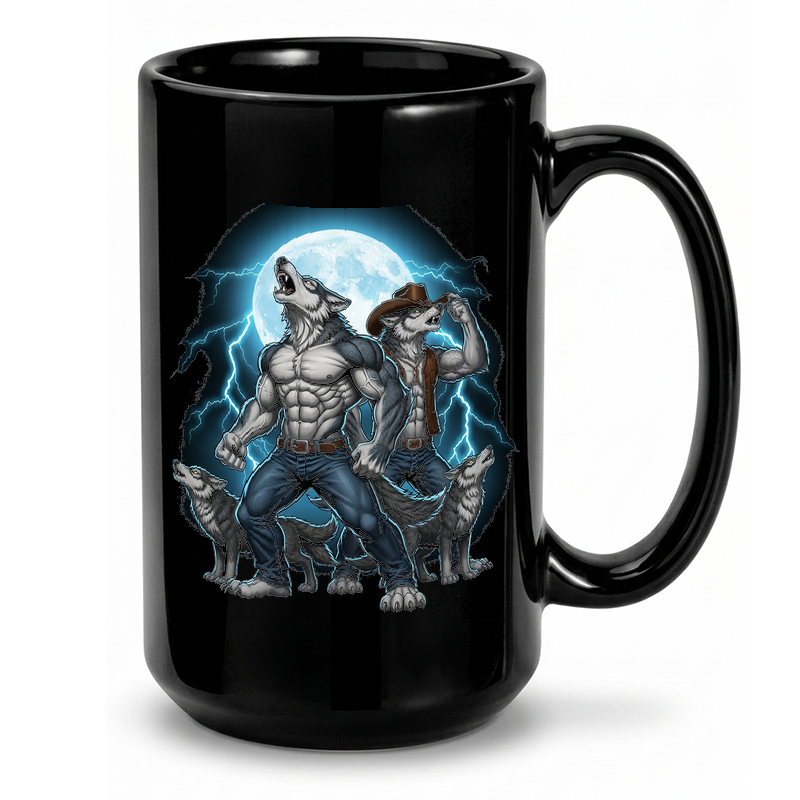 Howling Wolves Full Moon Mug