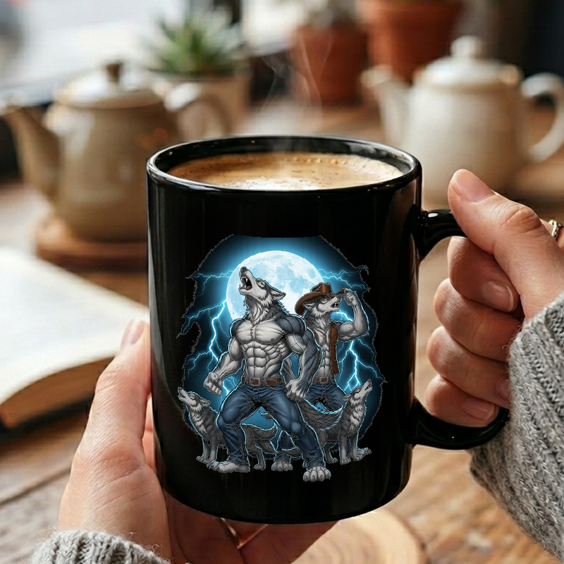 Howling Wolves Full Moon Mug