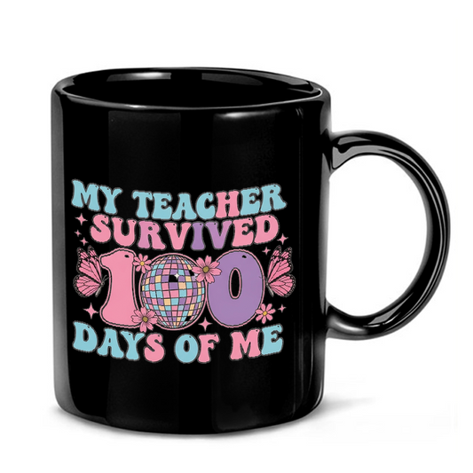 Teacher Survival 100 Days Mug