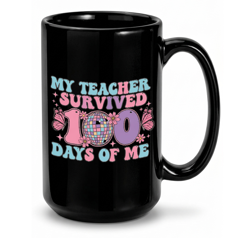 Teacher Survival 100 Days Mug