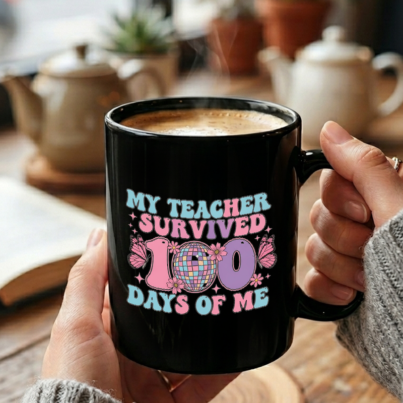 Teacher Survival 100 Days Mug