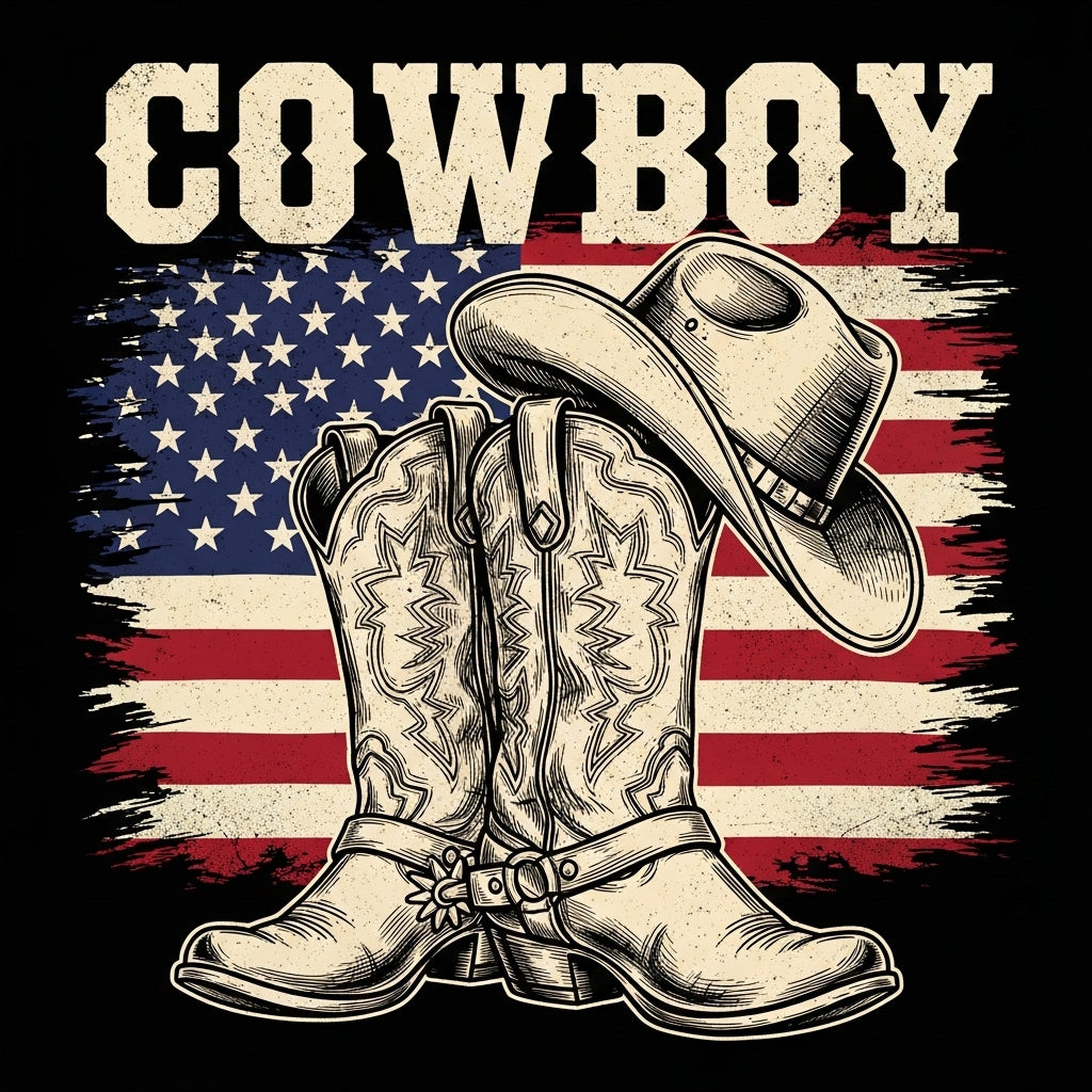 Distressed Cowboy Flag Graphic Mug