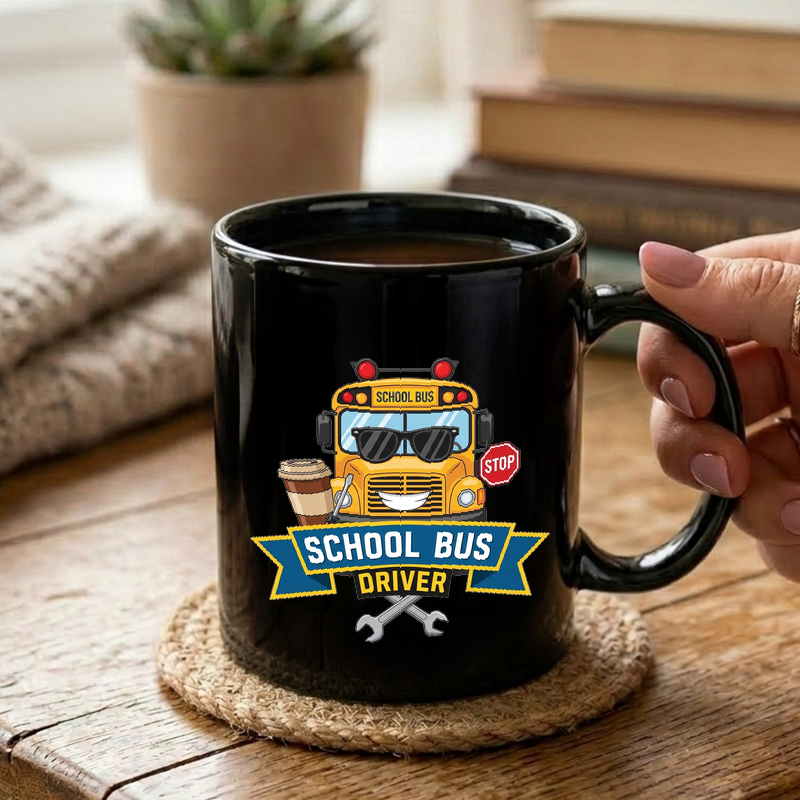 Smiling School Bus Driver Mug