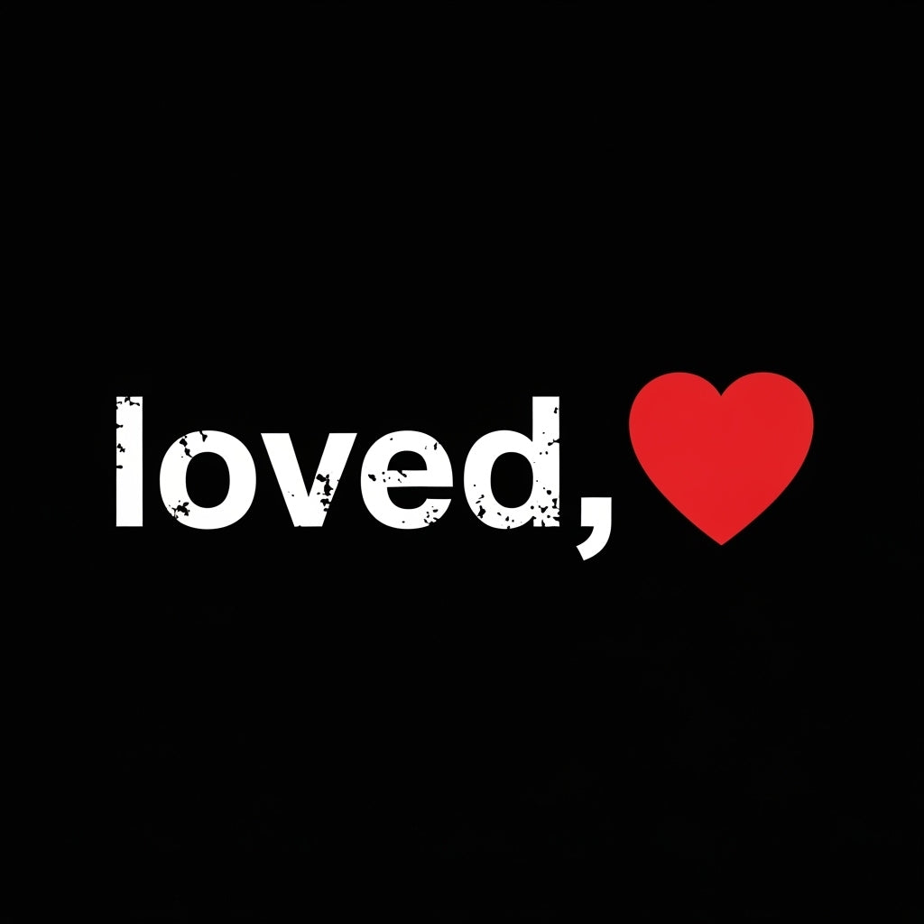 Loved Heart Typography Mug
