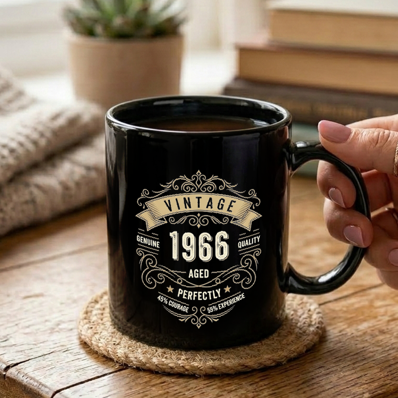 Vintage 1966 Badge Design Mug