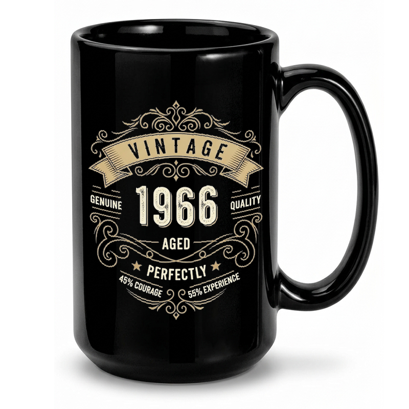 Vintage 1966 Badge Design Mug
