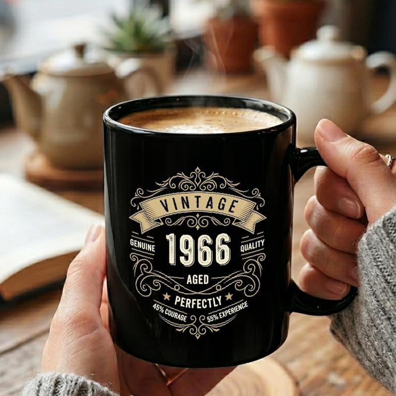 Vintage 1966 Badge Design Mug