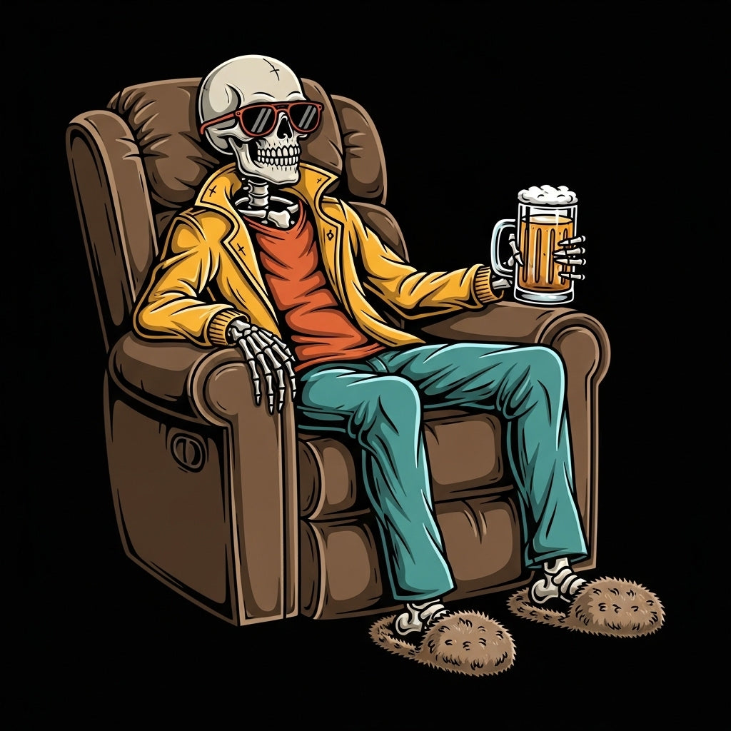 Relaxing Skeleton Humor Mug