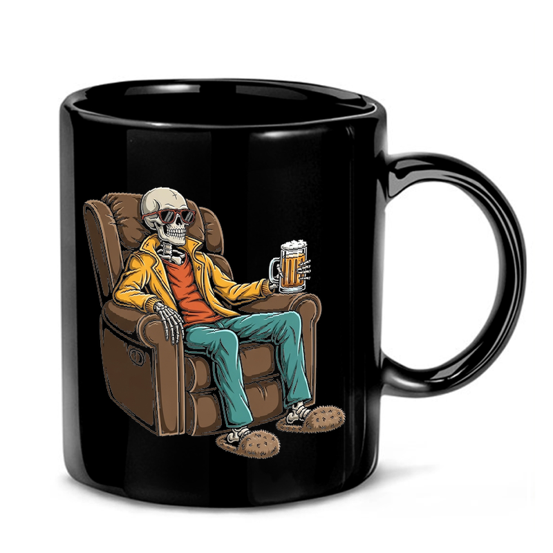 Relaxing Skeleton Humor Mug