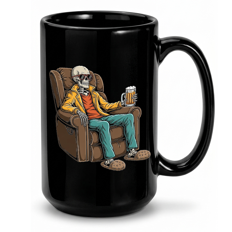Relaxing Skeleton Humor Mug