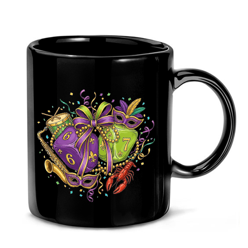 Mardi Gras Dice Celebration Mug