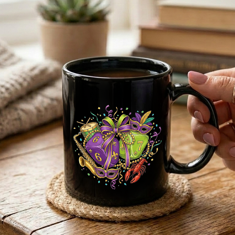 Mardi Gras Dice Celebration Mug