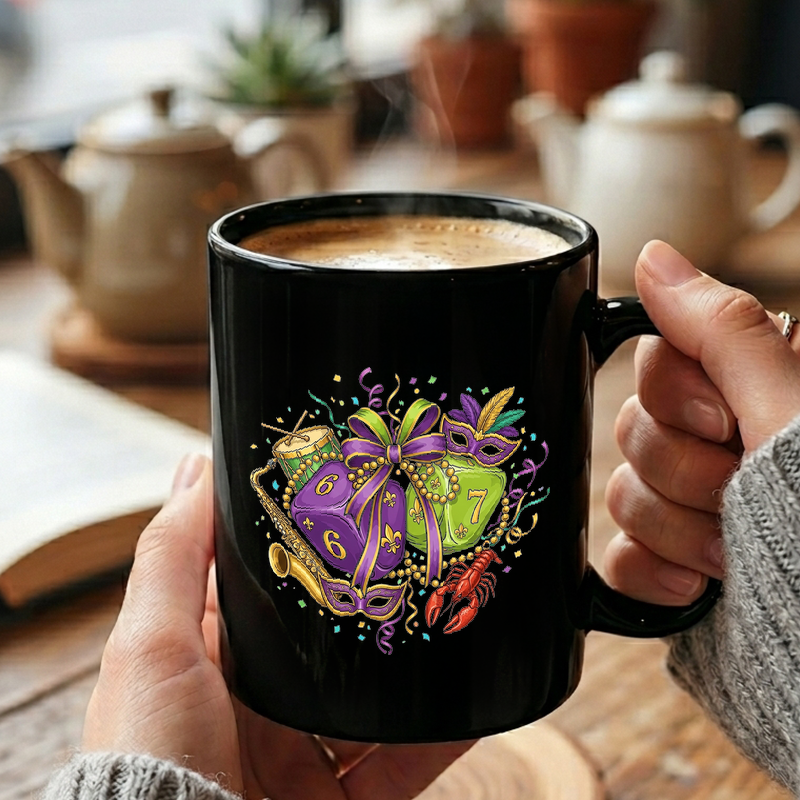 Mardi Gras Dice Celebration Mug