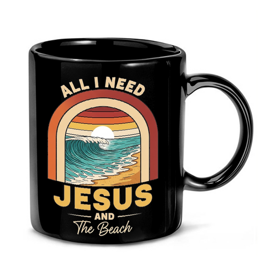 Beach Sunset Faith Design Mug
