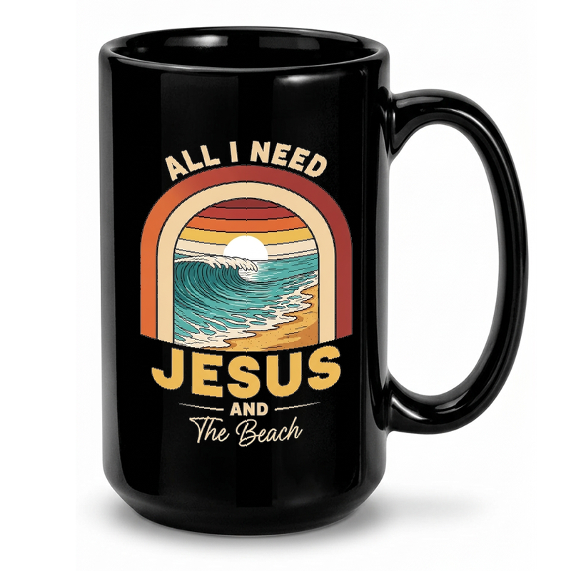 Beach Sunset Faith Design Mug