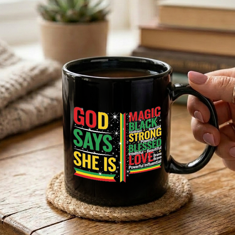 Empowered Woman Typography Mug