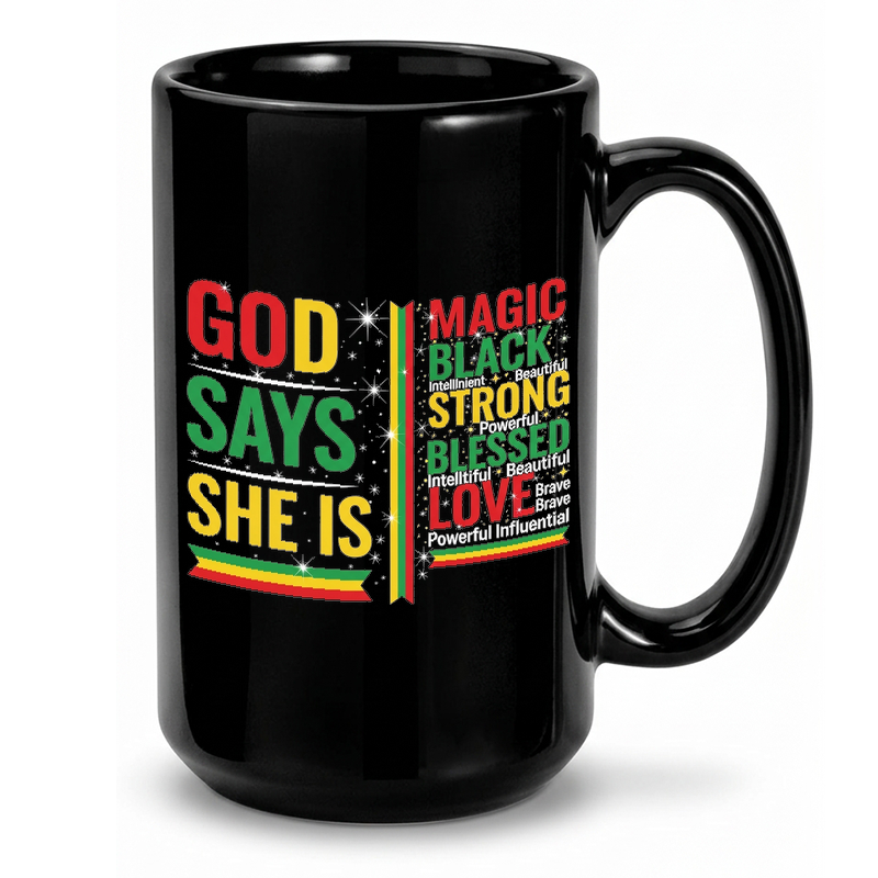 Empowered Woman Typography Mug