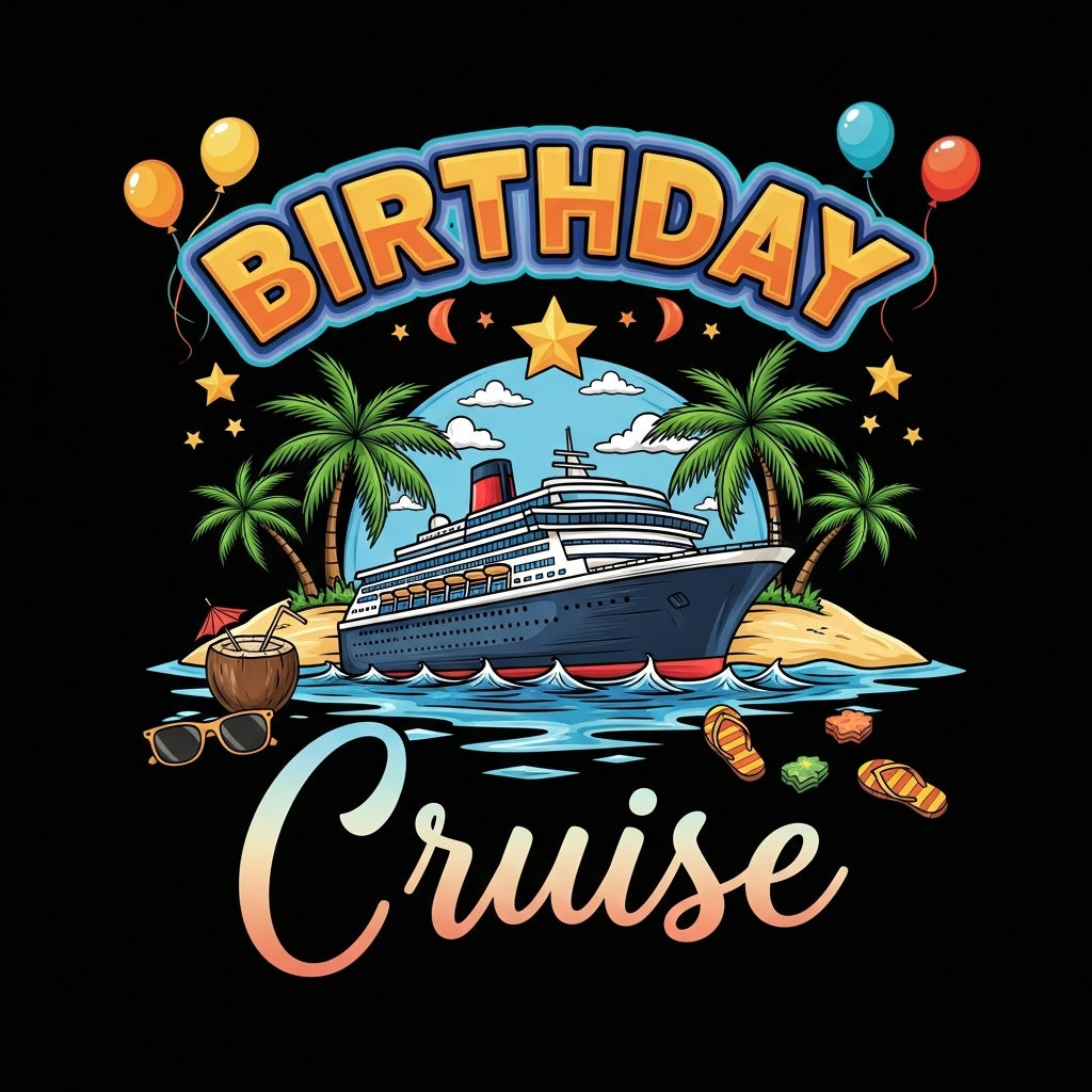 Birthday Cruise Ship Design Mug