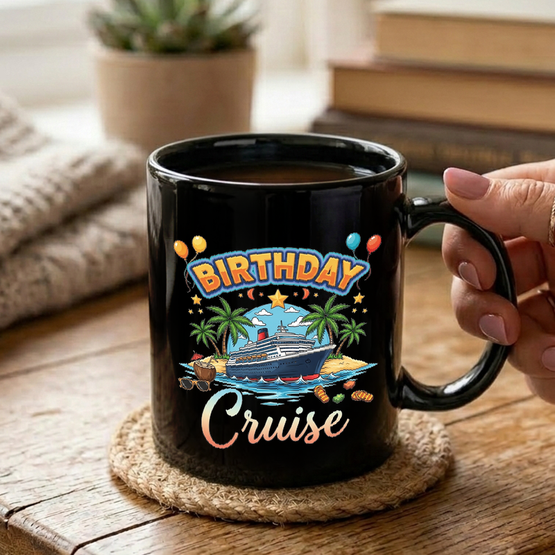 Birthday Cruise Ship Design Mug
